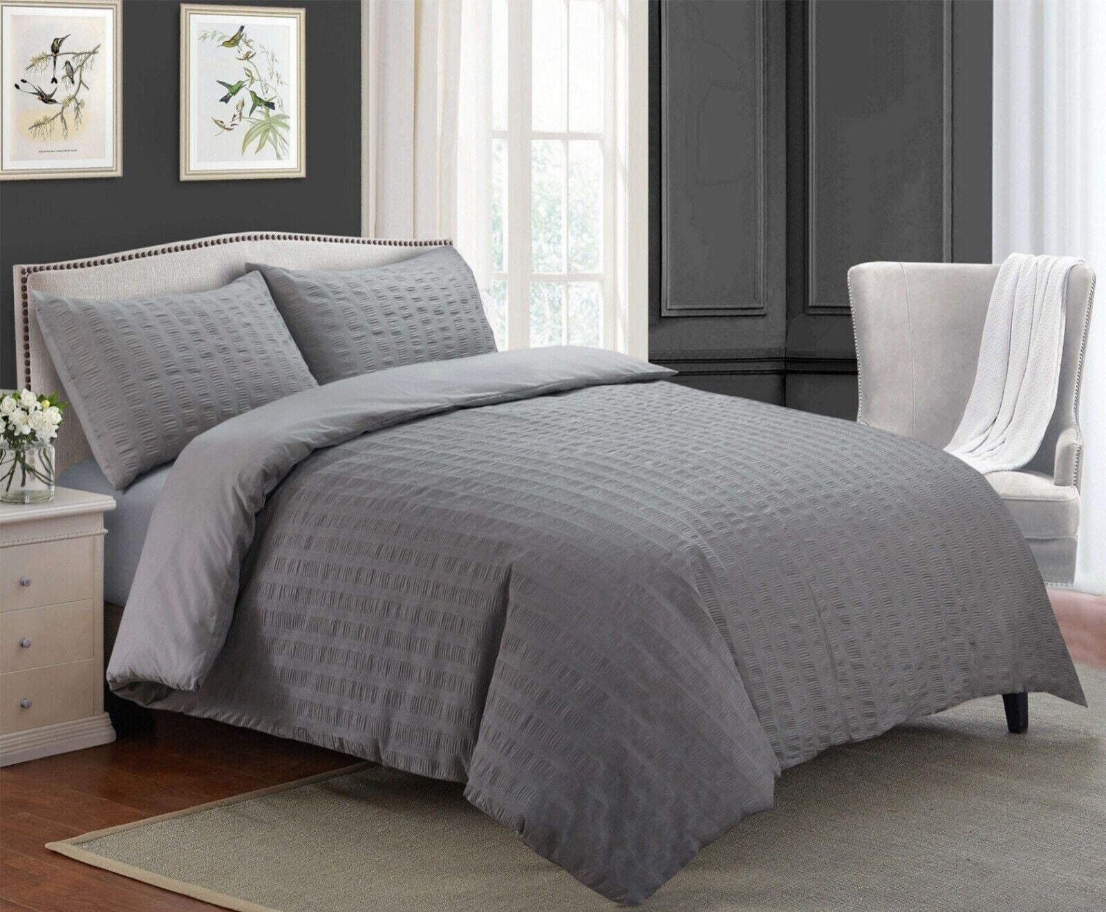 Polycotton Seersucker Duvet Cover Sets
